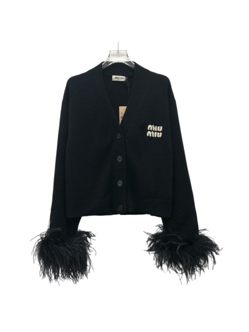 Miu Miu 2022 Black Cashmere Cardigan